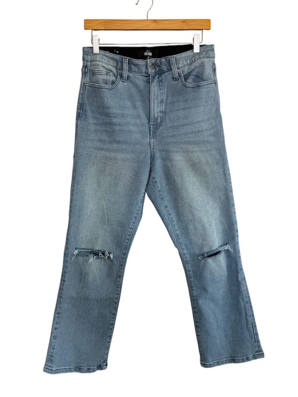 LuLaRoe Kick Flare Jeans Distressed Size 28 Knee Slits